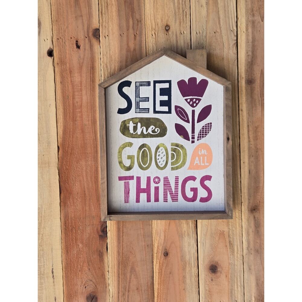 Inspirational Quote Positive Saying Custom Chalk Paint Design House Shaped